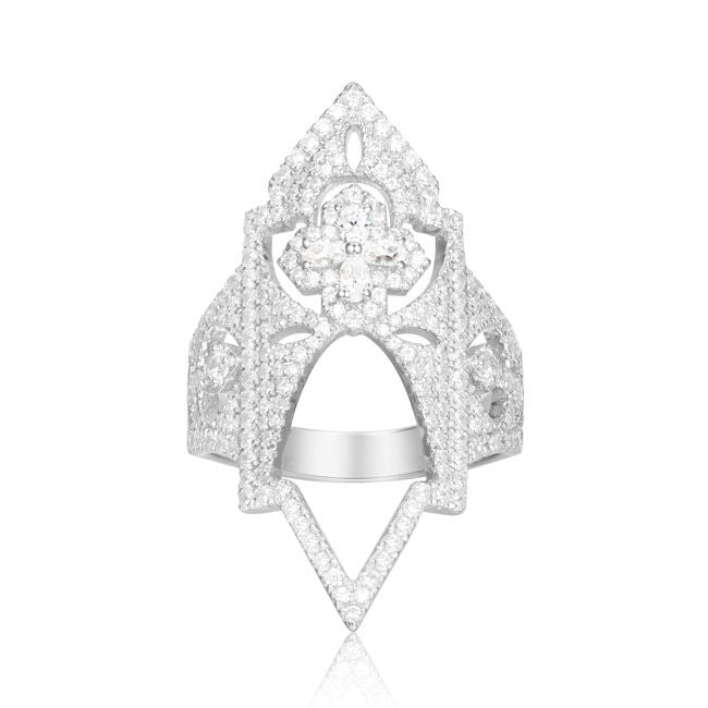 APM Silver Gothic Revival Ring A17645OX