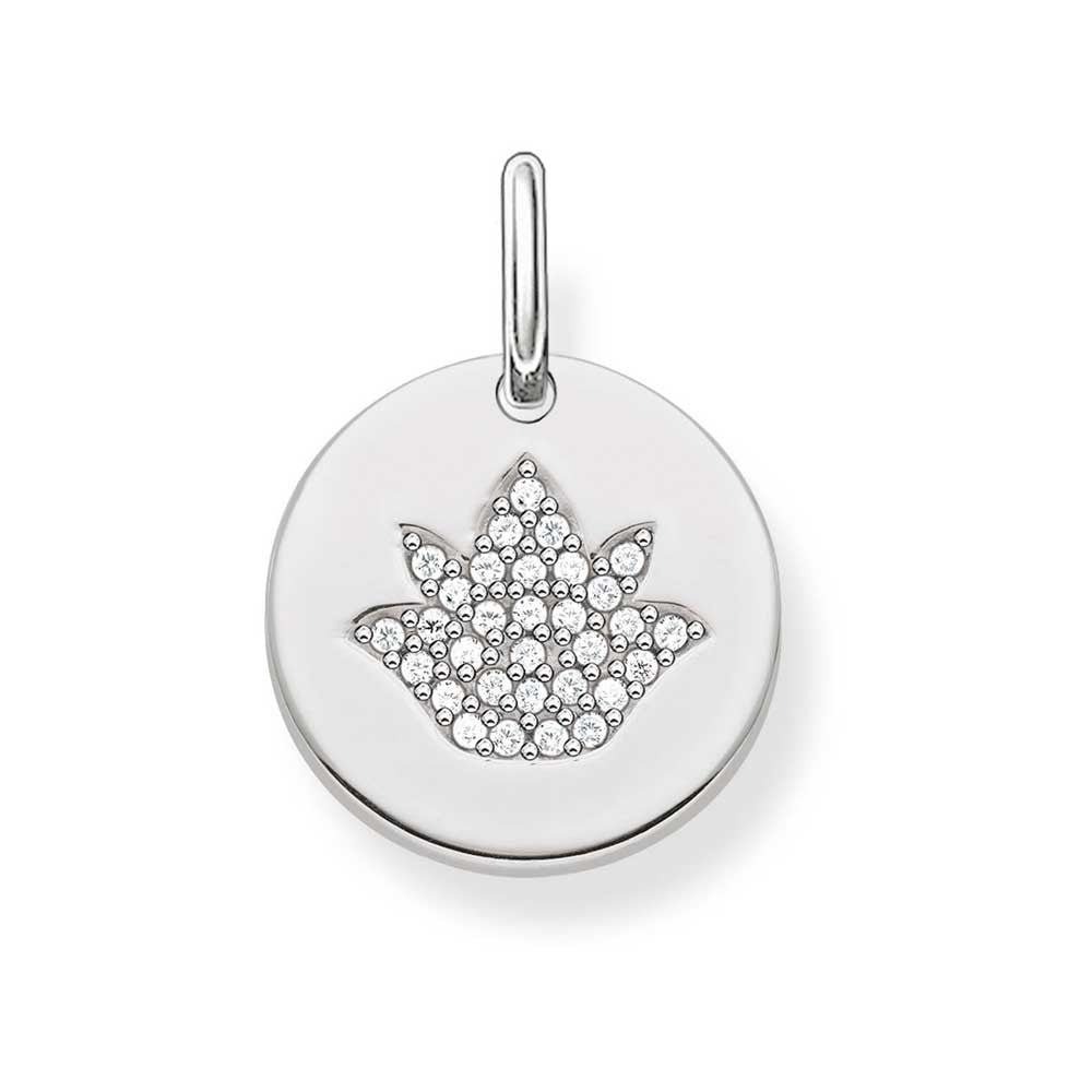Thomas Sabo Ladies Love Bridge Silver Lotus Pendant LBPE0006-051-14