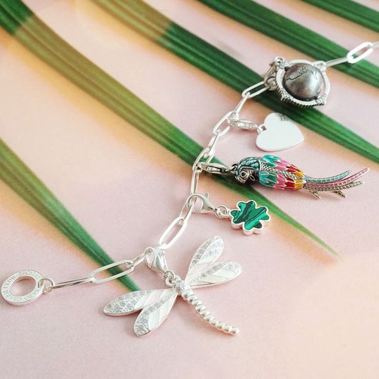 Thomas Sabo Charm Pendant "Green Cloverleaf" 1562-475-6