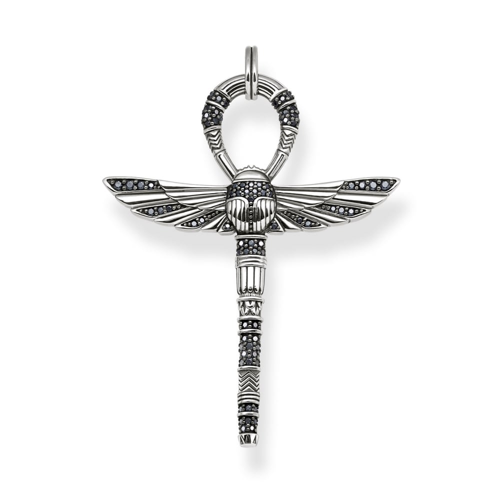 Thomas Sabo Silver Pendant Cross Of Life Ankh With Scarab PE741-643-11