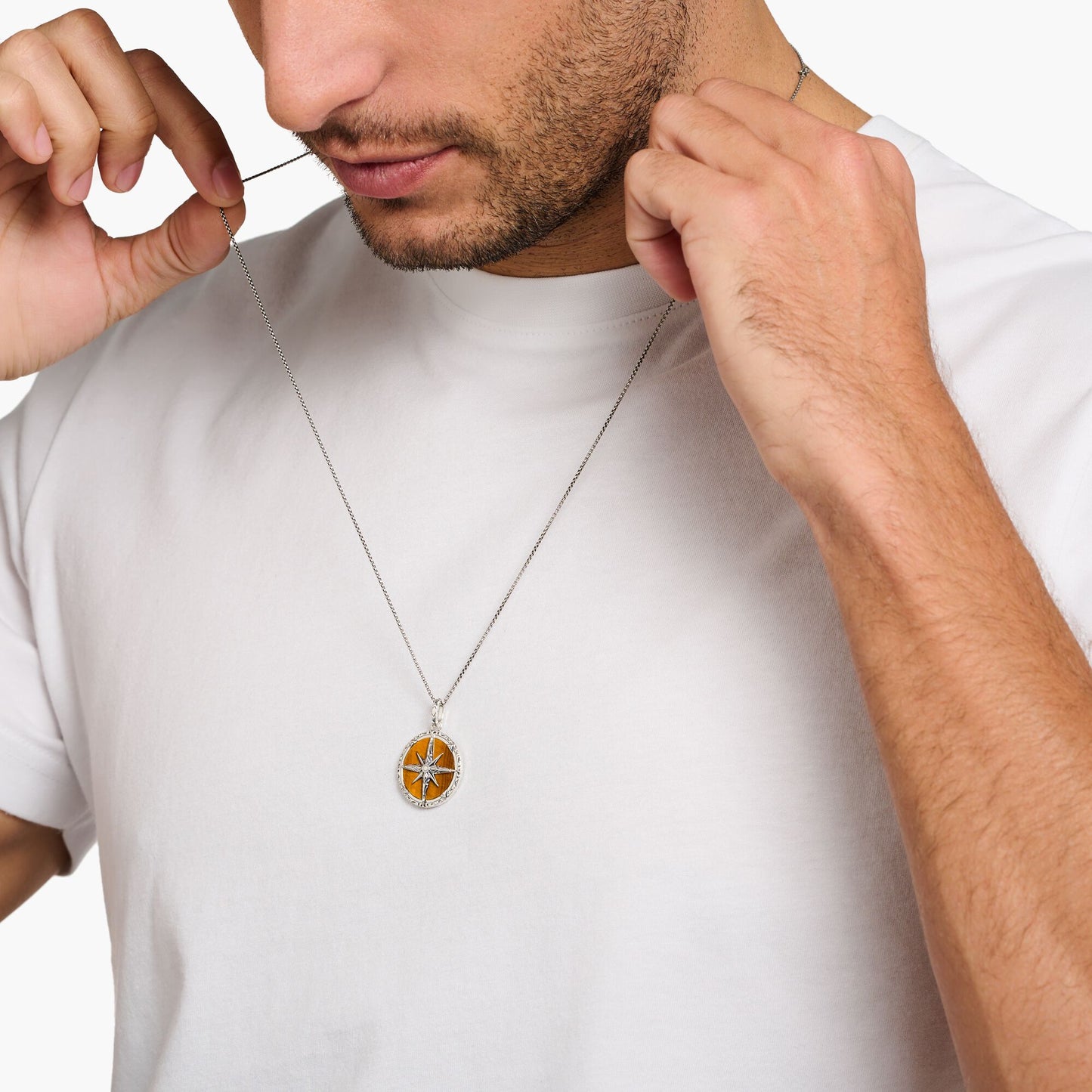 Thomas Sabo Pendant Compass Tiger‘s Eye PE833-826-2