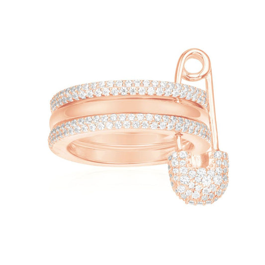 APM Pink Silver Ring R17064OX