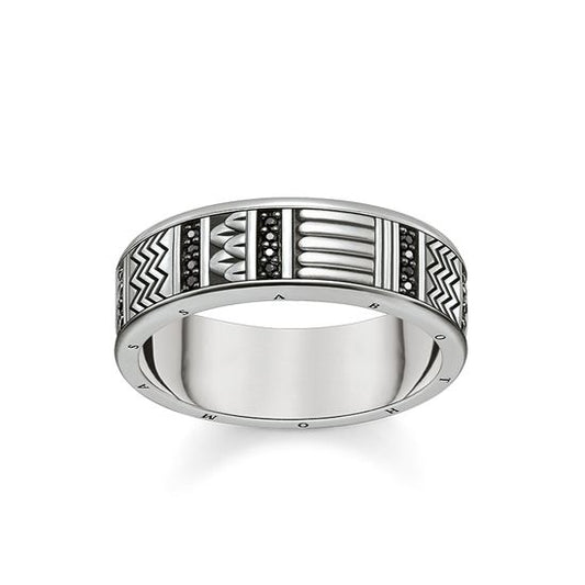 Thomas Sabo Unisex Ring Hieroglyphs Ornamentation TR2108-643-11
