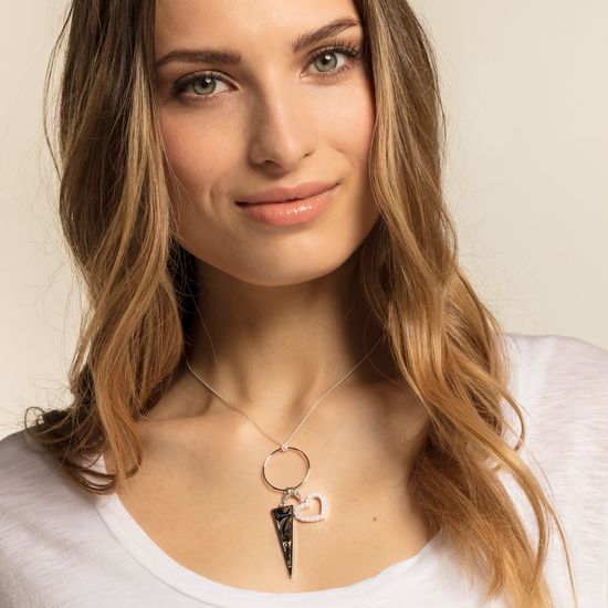 Thomas Sabo Charm Pendant "Triangle Mother-of-pearl Turquoise" Y0026-509-7