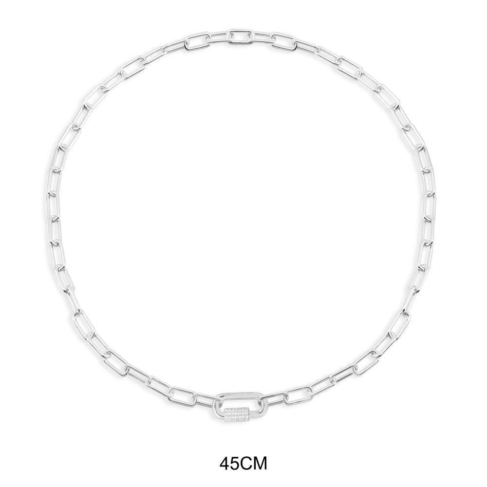 COLLECTION VALENTINE Chain Necklace - Silver AC5702OX
