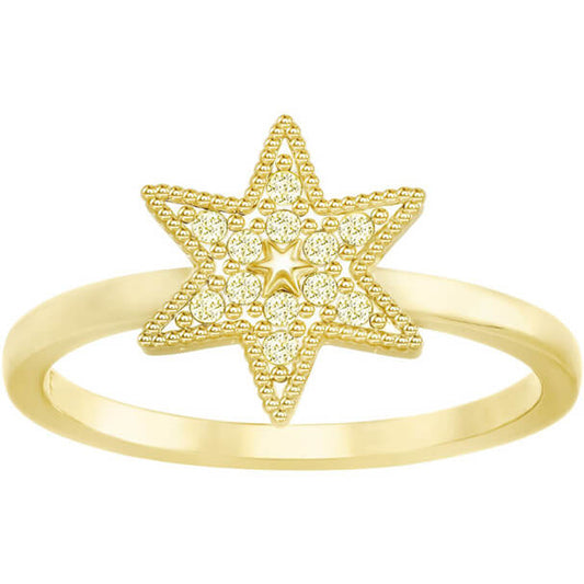 Swarovski Field Star Ring, Golden, Gold Plating 5269948