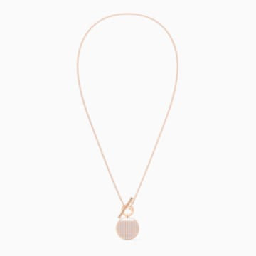 Swarovski Ginger T Bar Necklace, White, Rose-gold Tone Plated 5567529