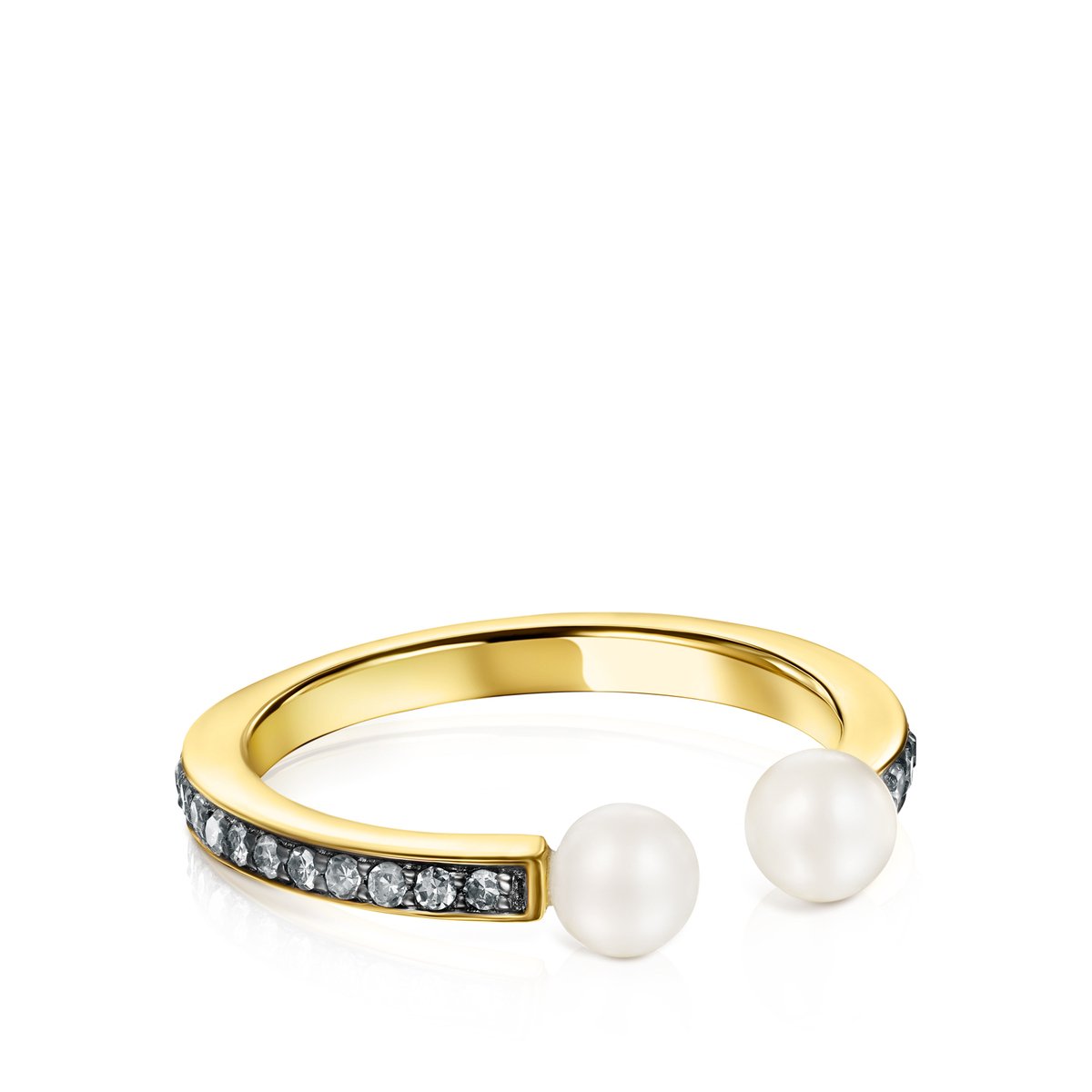 Tous Nocturne Ring in Gold Vermeil with Diamonds and Pearls 918445510