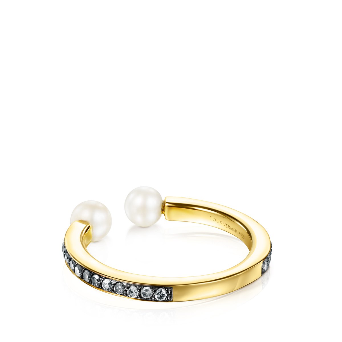 Tous Nocturne Ring in Gold Vermeil with Diamonds and Pearls 918445510