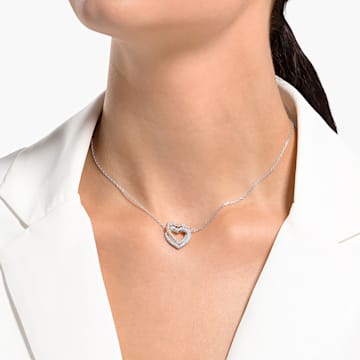 Swarovski Infinity necklace Heart, White, Mixed metal finish 5518868