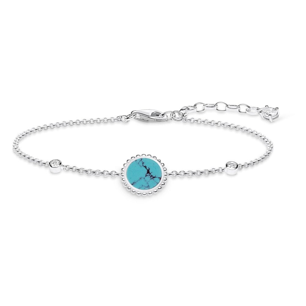 Thomas Sabo Riviera Colours Turquoise Bracelet A1767-405-17-L19v