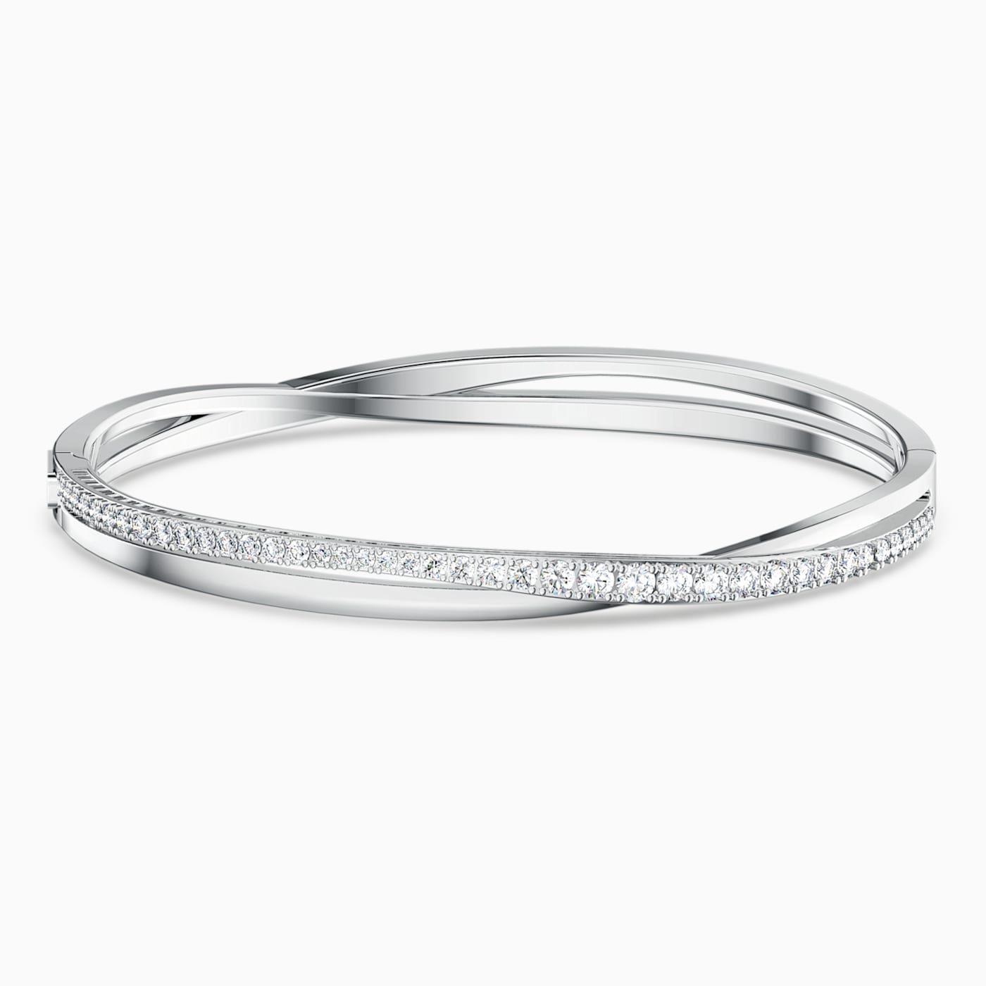 Swarovski Twist Rows Bracelet, White, Rhodium Plated 5572726/5584648/5565210/5582810/557272/55846525/