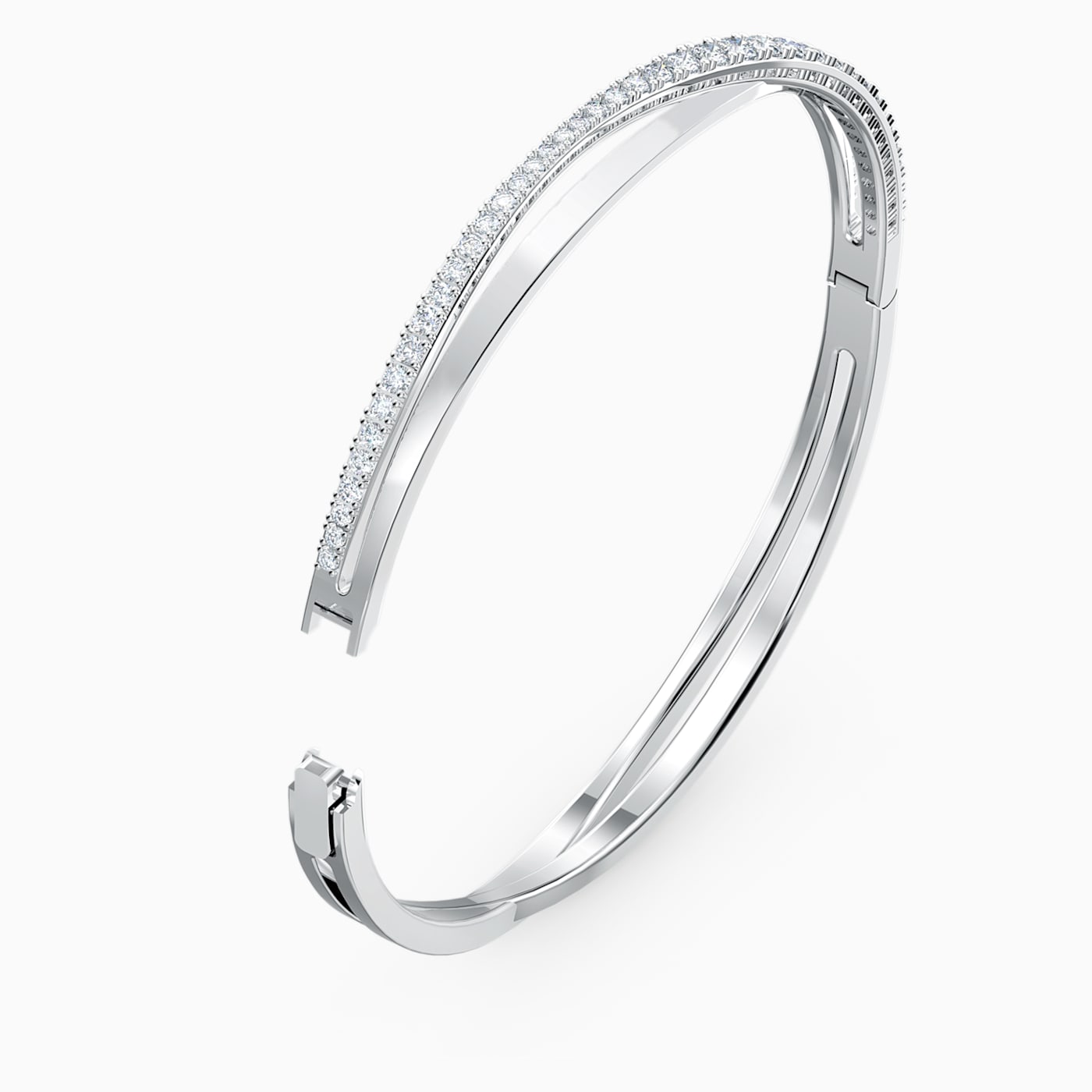 Swarovski Twist Rows Bracelet, White, Rhodium Plated 5572726/5584648/5565210/5582810/557272/55846525/
