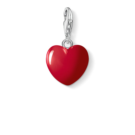 Thomas Sabo Silver Red Heart Charm 0016-007-10