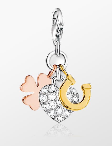 Thomas Sabo Silver Tri Colour Good Lucky Charm 0944-425-14