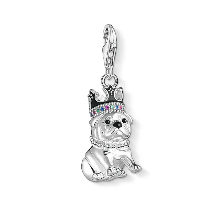 Thomas Sabo Charm Pendant Silver Bulldog with Crown 1510-497-21