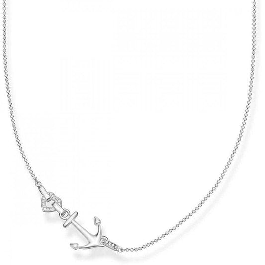 Thomas Sabo Silver Anchor with Heart Necklace KE1851-051-14-l45v