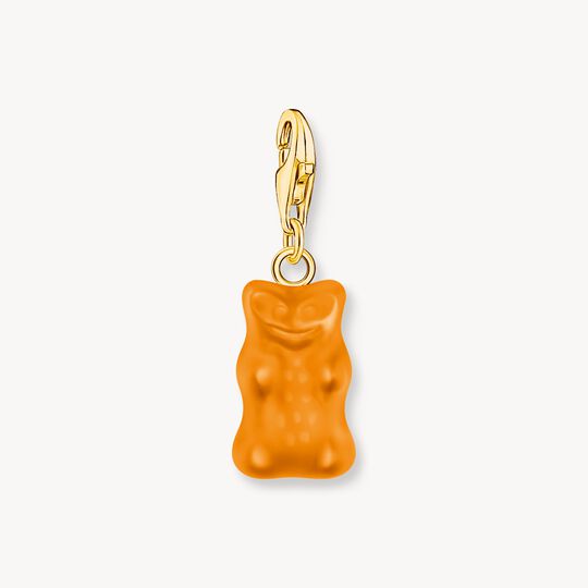 Thomas Sabo HARIBO Sterling Silver Gold-Plated Charm Pendant Goldbears In Orange 2186-413-8