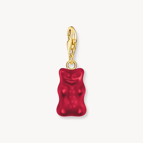 Thomas Sabo HARIBO Sterling Silver Gold-Plated Charm Pendant Goldbears In Red 2190-413-10