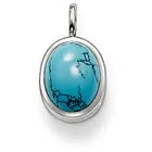 Thomas Sabo Glam And Soul Sterling Silver Imitation Turquoise Oval Shape Pendant  PE426-047-17