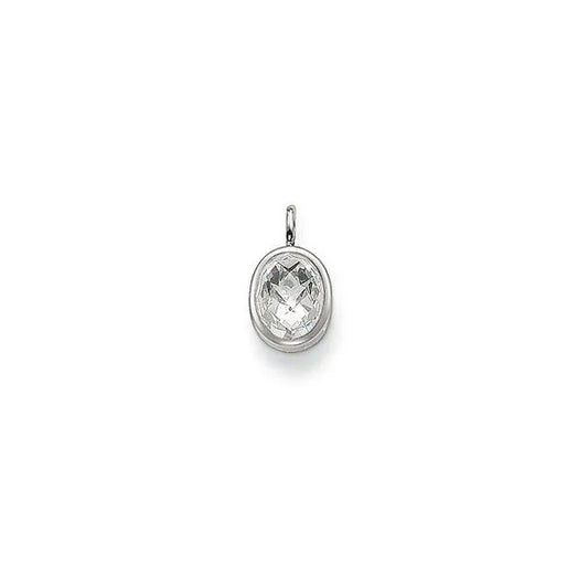 Thomas Sabo Glam And Soul Sterling Silver Cubic Zirconia Oval Shape Pendant  PE427-051-14