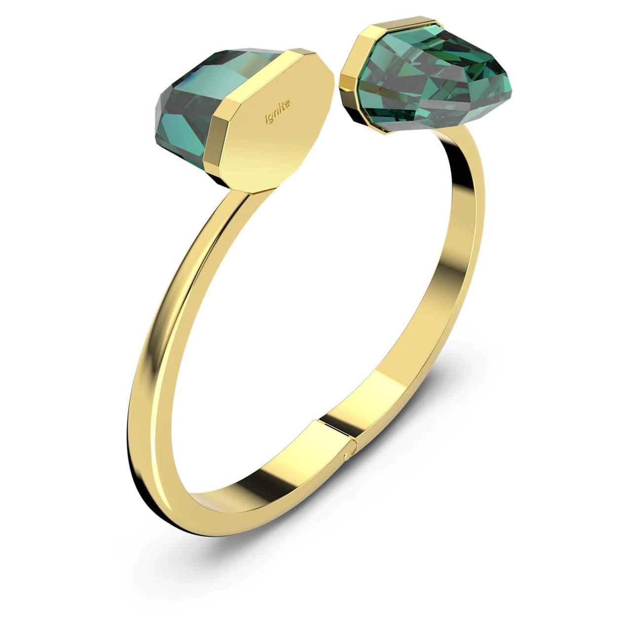 Swarovski Lucent Bangle, Green, Gold-Tone Plated 5615108