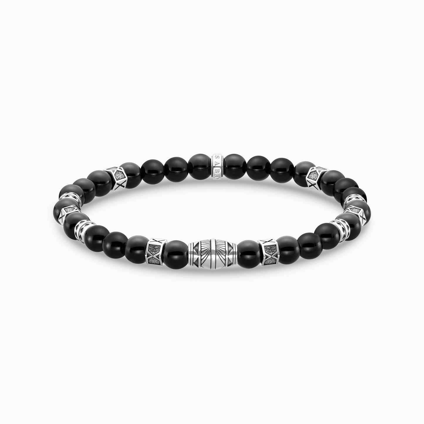 Thomas Sabo Bracelet With Black Onyx Beads Silver A2087-507-11-L19