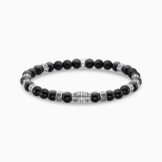 Thomas Sabo Bracelet With Black Onyx Beads Silver A2087-507-11-L19