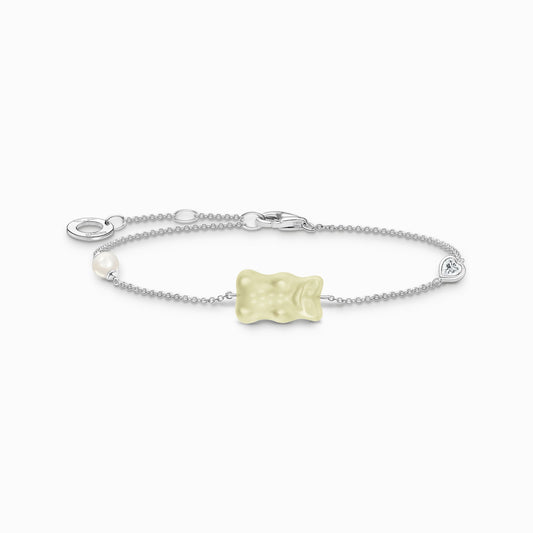 Thomas Sabo HARIBO Silver Bracelet with White Goldbears, freshwater pearl & Zirconia A2151-052-14