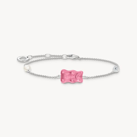 Thomas Sabo HARIBO Silver Bracelet with Pink Goldbears, freshwater Pearl & Zirconia A2151-052-9