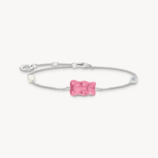 Thomas Sabo HARIBO Silver Bracelet with Pink Goldbears, freshwater Pearl & Zirconia A2151-052-9
