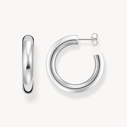 Thomas Sabo Sterling Silver Medium Chunky Hoop Earrings CR636-001-21
