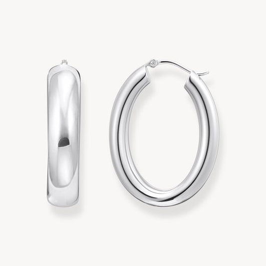 Thomas Sabo Sterling Silver Big Chunky Hoop Earrings CR739-001-21