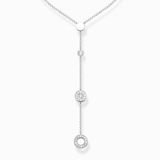 Thomas Sabo Necklace Circles With White Stones Silver KE1879-051-14