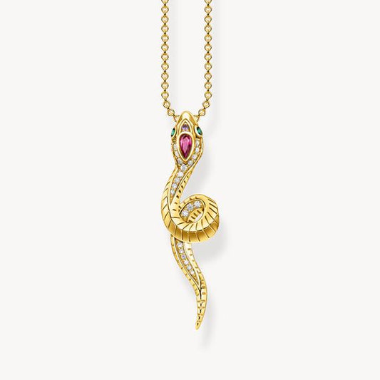 Thomas Sabo Sterling Silver Gold-Plated Necklace with Snake KE1992-488-7-L45V