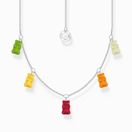 Thomas Sabo HARIBO Silver necklace with 5 colourful goldbears KE2205-017-7