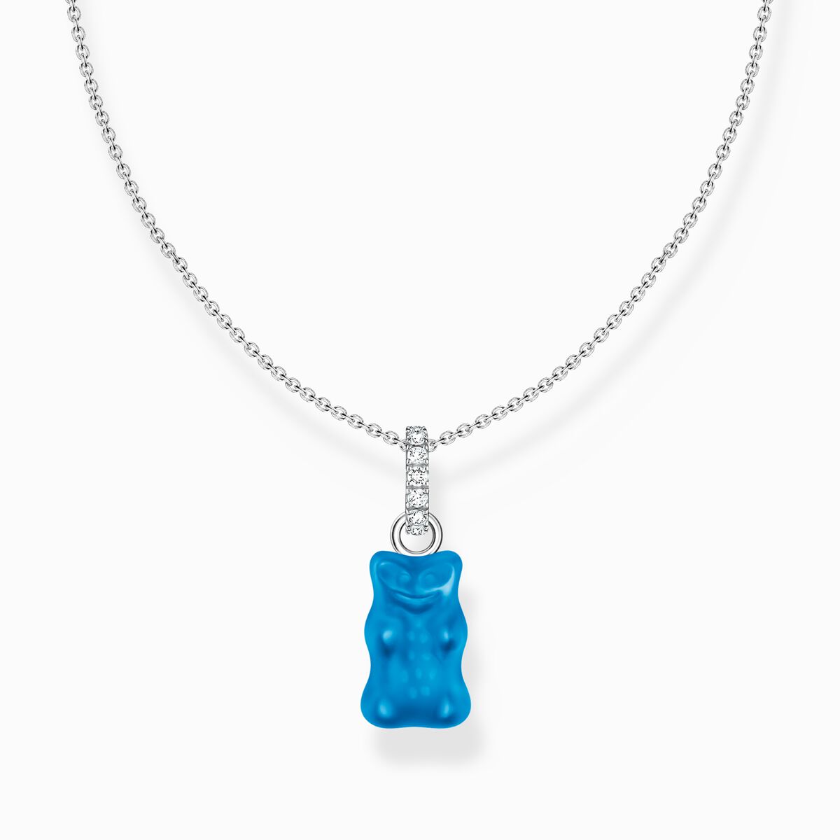 Thomas Sabo HARIBO Silver necklace with blue goldbears pendant and zirconia KE2209-052-1