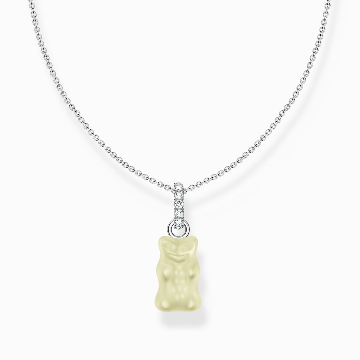 Thomas Sabo HARIBO Silver necklace with white goldbears pendant and zirconia KE2209-052-14