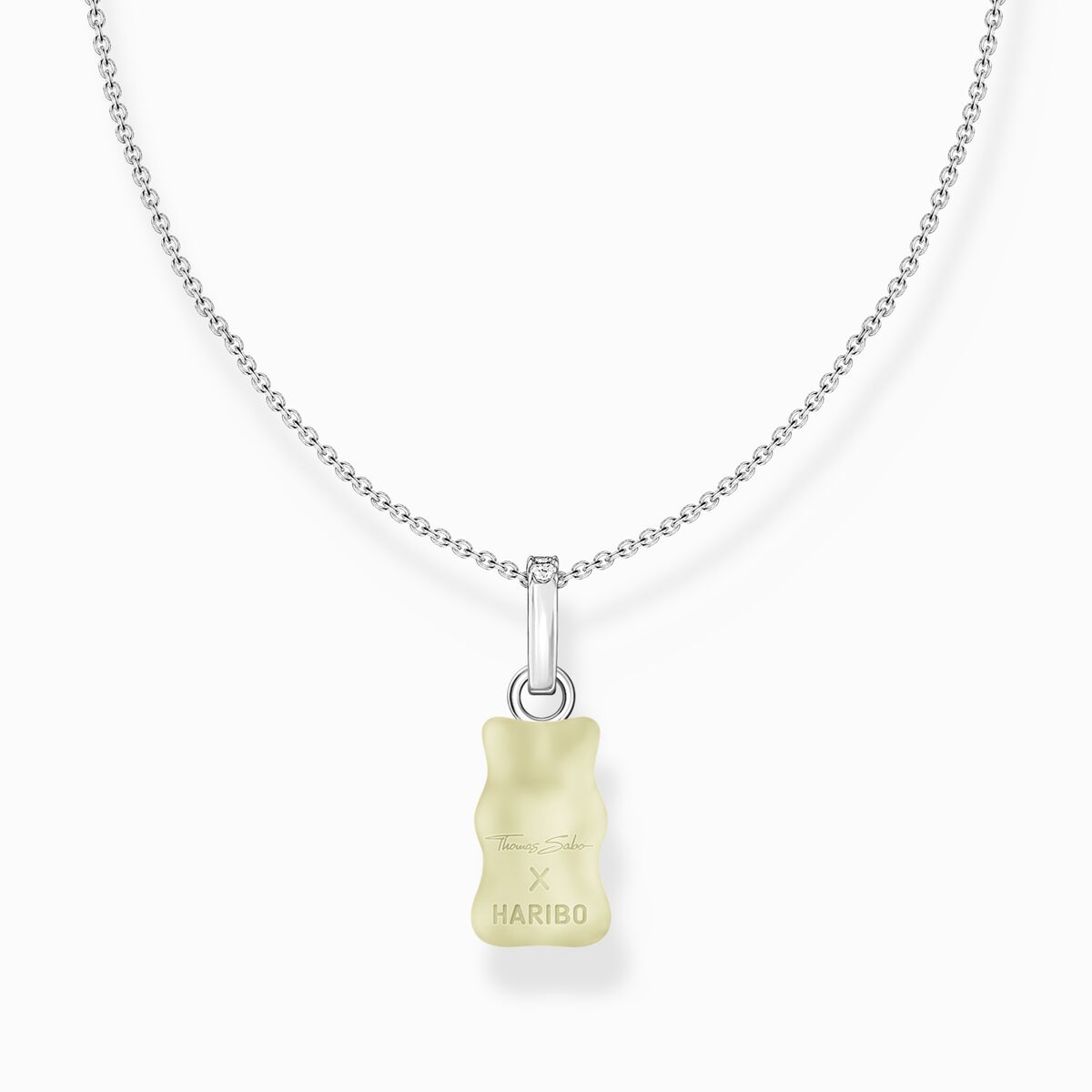 Thomas Sabo HARIBO Silver necklace with white goldbears pendant and zirconia KE2209-052-14