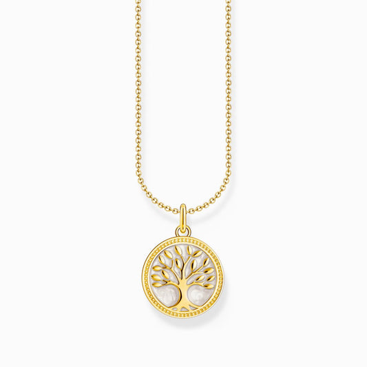 Thomas Sabo Silver Gold-plated necklace with tree of love pendant and cold enamel KE2220-427-39