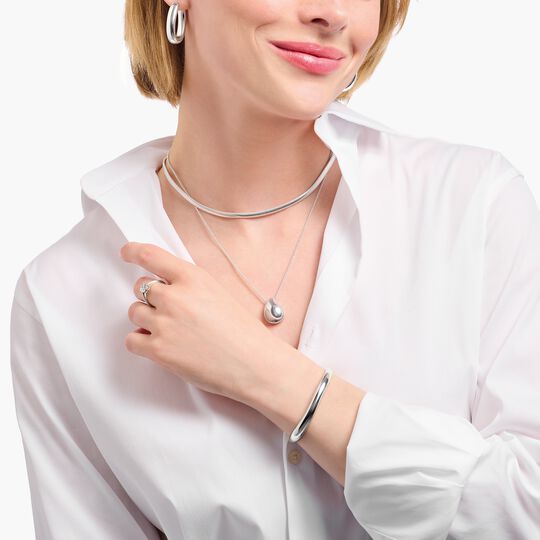 Thomas Sabo Sterling Necklace with Pendant in Organic Drop-Shape KE2281-001-21-L50V