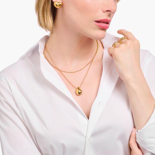 Thomas Sabo Sterling Necklace with Pendant in Organic Drop-Shape KE2281-413-39-L50V