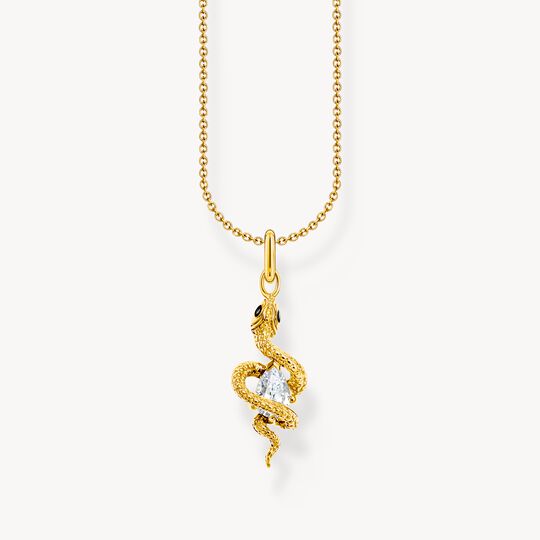 Thomas Sabo Sterling Silver Gold-Plated Necklace with Snake Pendant Tempting Romance KE2300-565-14-L45V