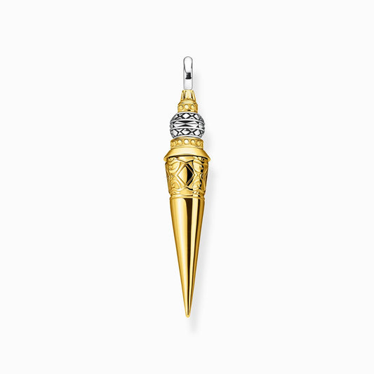 Thomas Sabo Sterling Silver Pendant Ornaments 18k Yellow Gold Plating Blackened PE873-966-39