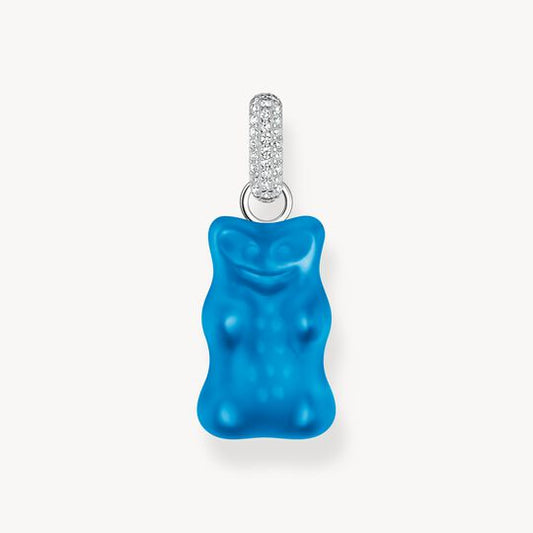 Thomas Sabo HARIBO Sterling Silver Large Pendant with Blue Goldbears & Zirconia PE967-052-1