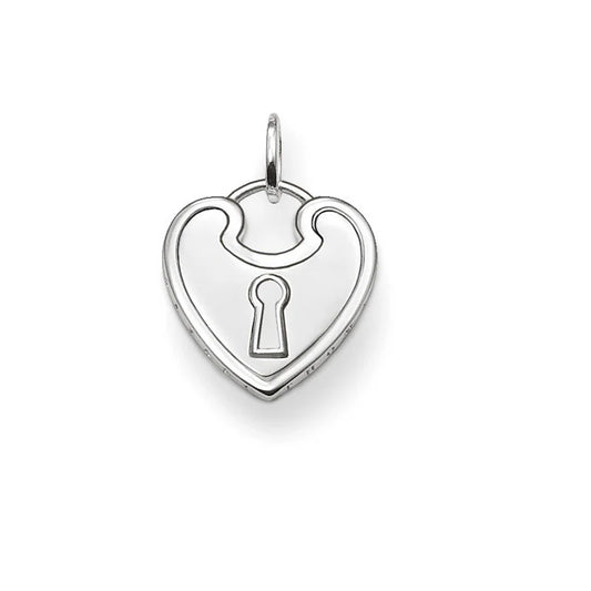 Thomas Sabo Glam And Soul Sterling Silver Heart Lock Pendant PE456-001-12