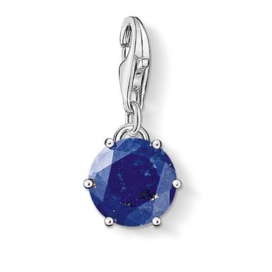 Thomas Sabo Silver September Birth Stone Dark blue lapis lazuli Charm 1262-592-32