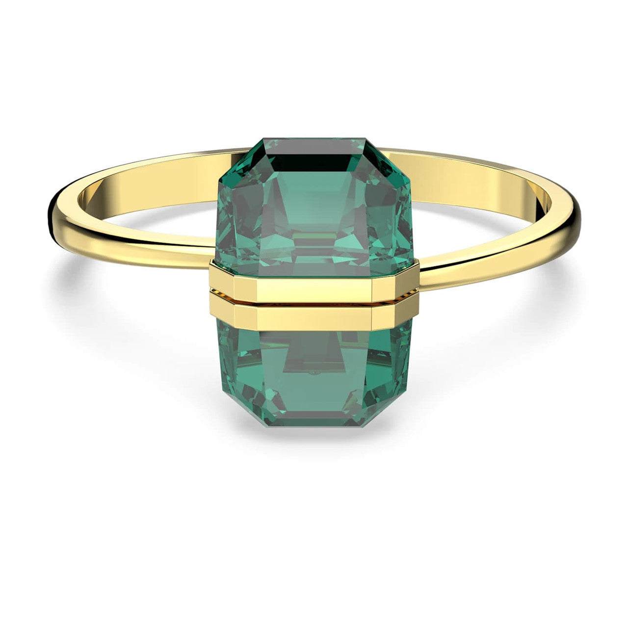 Swarovski Lucent Bangle, Green, Gold-Tone Plated 5615108