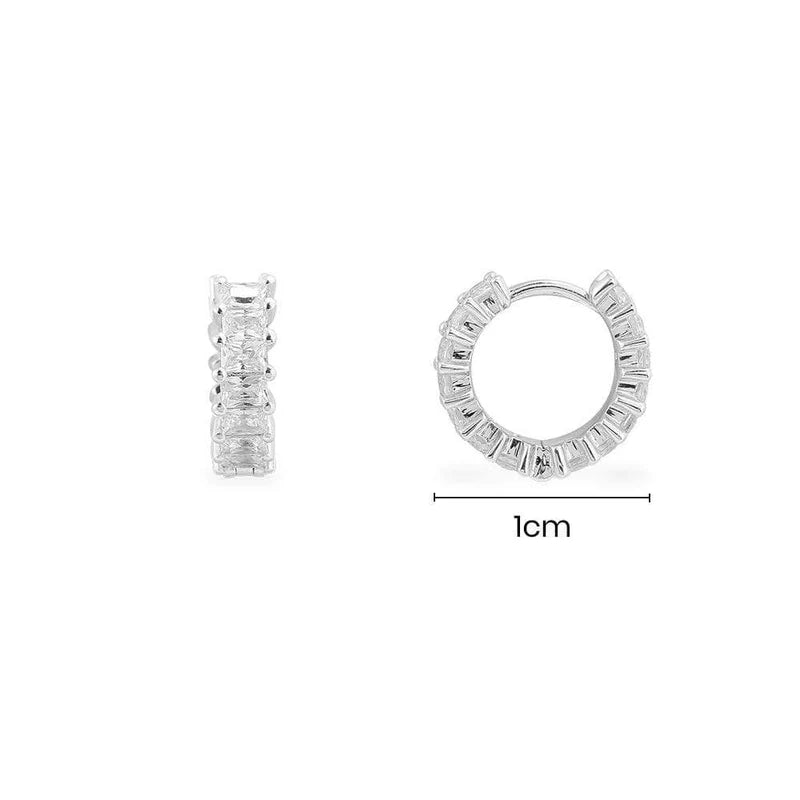 APM Festival Small Eclat Hoop Earrings Silver AE12314OX