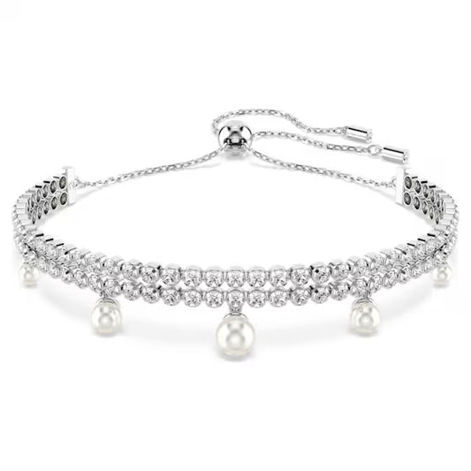 Swarovski Ariana Grande x Swarovski Bracelet Mixed Cuts, Heart, White, Rhodium Plated 5720870